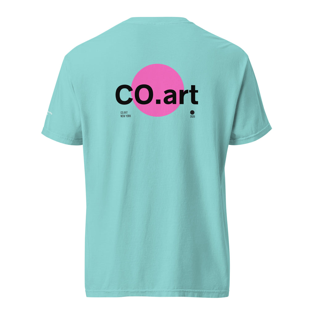 T-shirt leggera unisex lagoon con grafica streetwear manifesto messaggio forte scritta co.