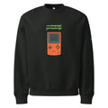 Felpa streetwear oversized nera con grafica arancione di console videogioco e testo manifesto "cocainapaghiperstaremale" sul .